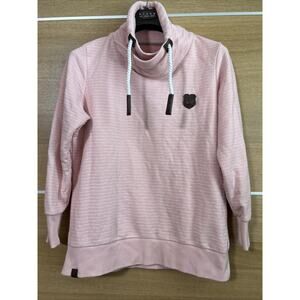 Odyssee Pullover Sweatshirt Peach Pink - Sz XXL - Leather Logo & tabs - beach